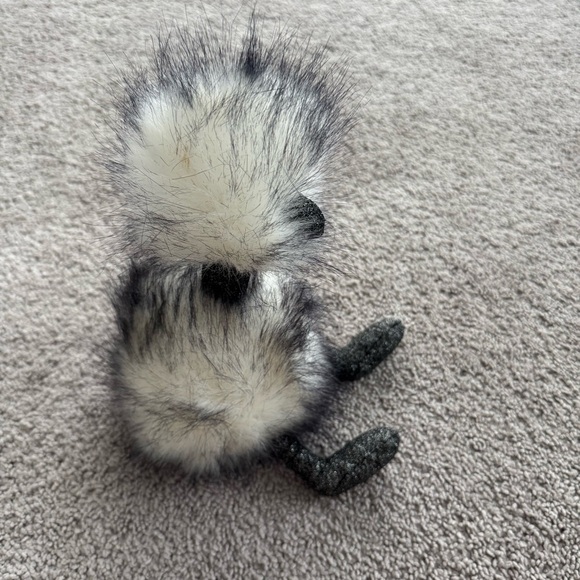 Jellycat London Dazzle Pom Pom Bird Ostrich Black & White Glitter - Picture 8 of 12